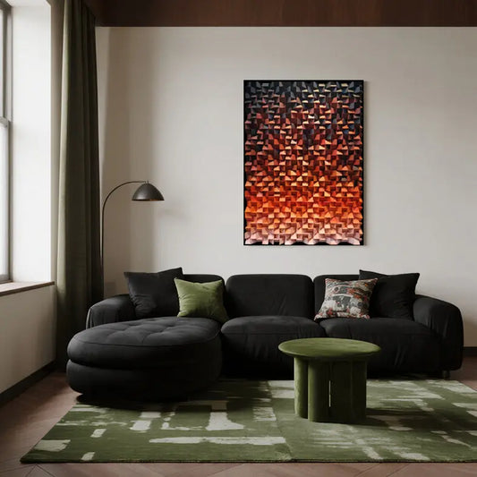 3D Geometric Wood Wall Art Modern Abstract Sculpture Decor-Artmeto Artmeto Wood wall art