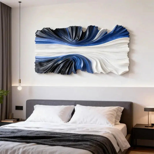 Brown & Cream Modern Gradient Wave 3D Relief Wall Sculpture(副本) Artmeto Wood wall art
