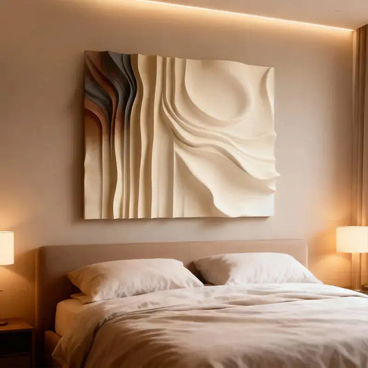 Gradient 3D Texture Relief Wall Art - Modern Home Decor Artmeto Wood wall art
