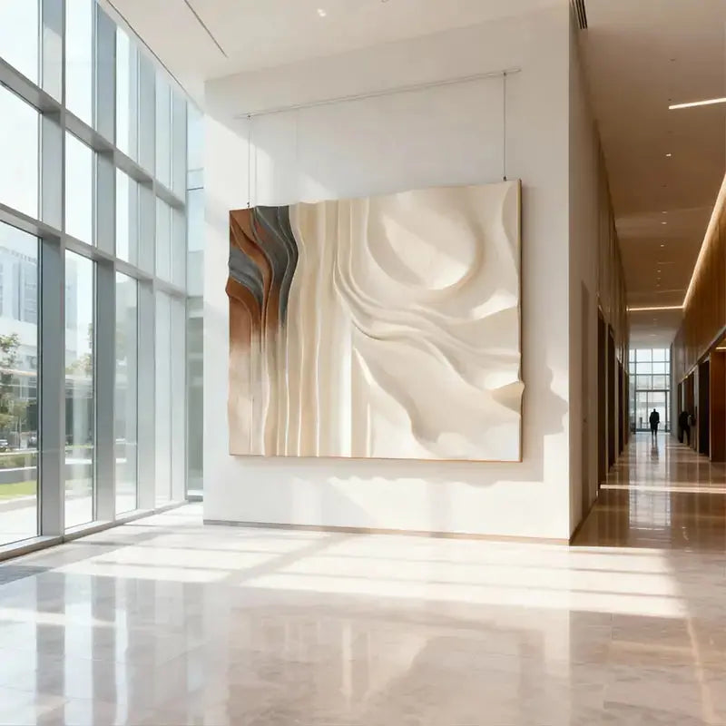 Gradient 3D Texture Relief Wall Art - Modern Home Decor Artmeto Wood wall art