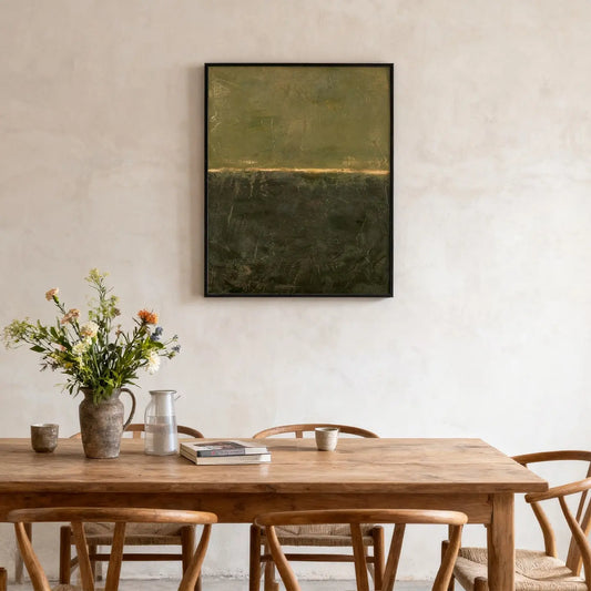 Olive Green Abstract Wall Art-Gold Line Textured Canvas Decor-Artmeto Artmeto Wood wall art