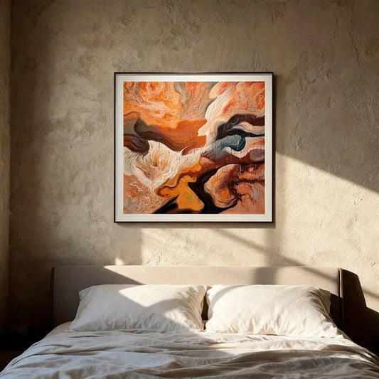 Warm Ethereal Fluid Organic Abstract Canvas Art Artmeto Wood wall art
