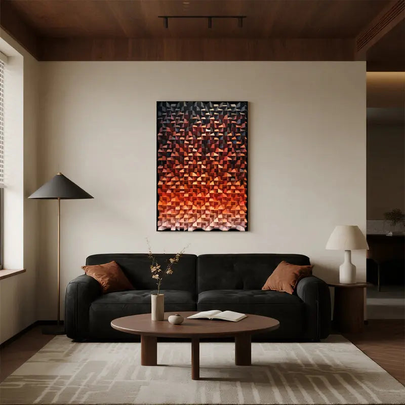 3D Geometric Wood Wall Art Modern Abstract Sculpture Decor-Artmeto Artmeto Wood wall art