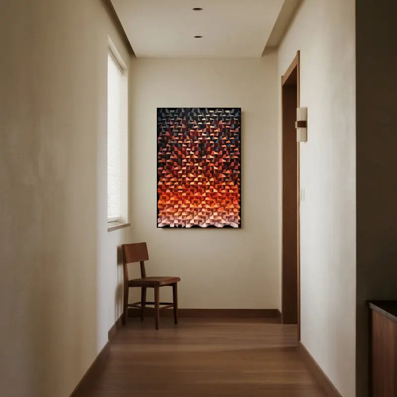 3D Geometric Wood Wall Art Modern Abstract Sculpture Decor-Artmeto Artmeto Wood wall art