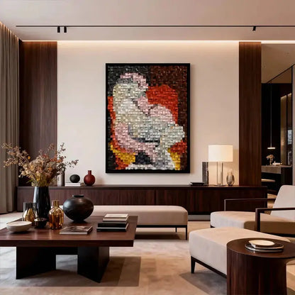3D Mosaic Wooden Wall Art - Picasso Cubism Geometric Sculpture for Home Decor Artmeto Wood wall art