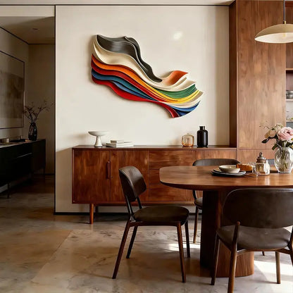 3D Textured Geometric Wall Art-Modern Multi-Color Statement Decor（副本） Artmeto Wood wall art