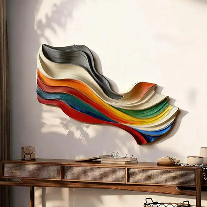3D Textured Geometric Wall Art-Modern Multi-Color Statement Decor（副本） Artmeto Wood wall art
