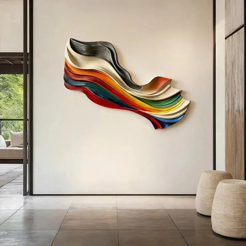 3D Textured Geometric Wall Art-Modern Multi-Color Statement Decor（副本） Artmeto Wood wall art