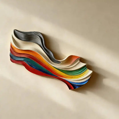 3D Textured Geometric Wall Art-Modern Multi-Color Statement Decor（副本） Artmeto Wood wall art
