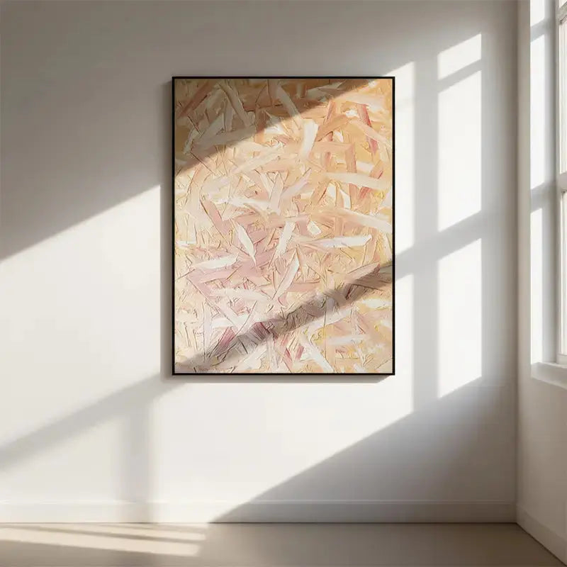 Abstract Texture Painting Cream Beige Wall Art-Artmeto Artmeto Wood wall art