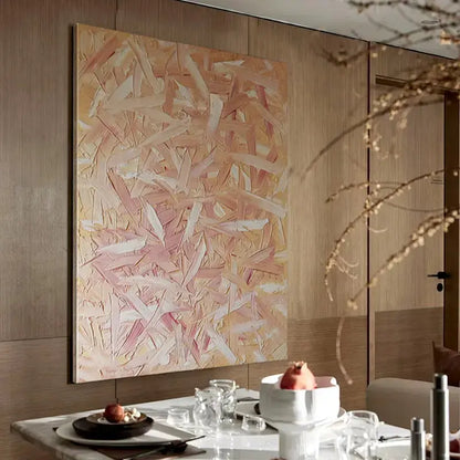 Abstract Texture Painting Cream Beige Wall Art-Artmeto Artmeto Wood wall art