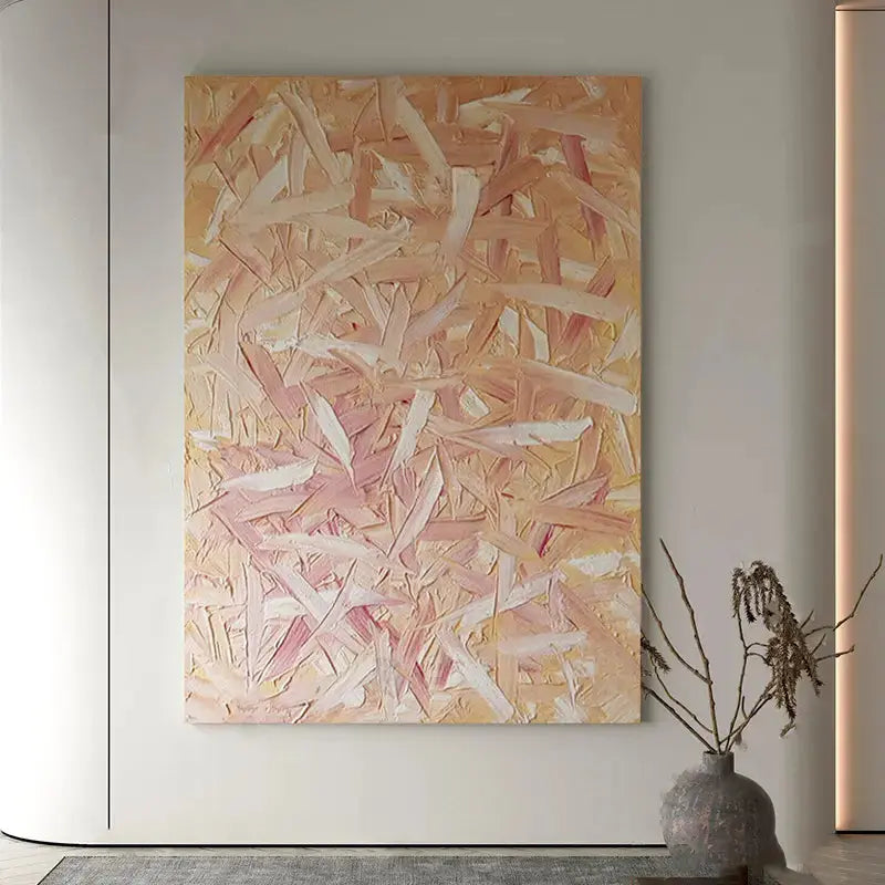 Abstract Texture Painting Cream Beige Wall Art-Artmeto Artmeto Wood wall art