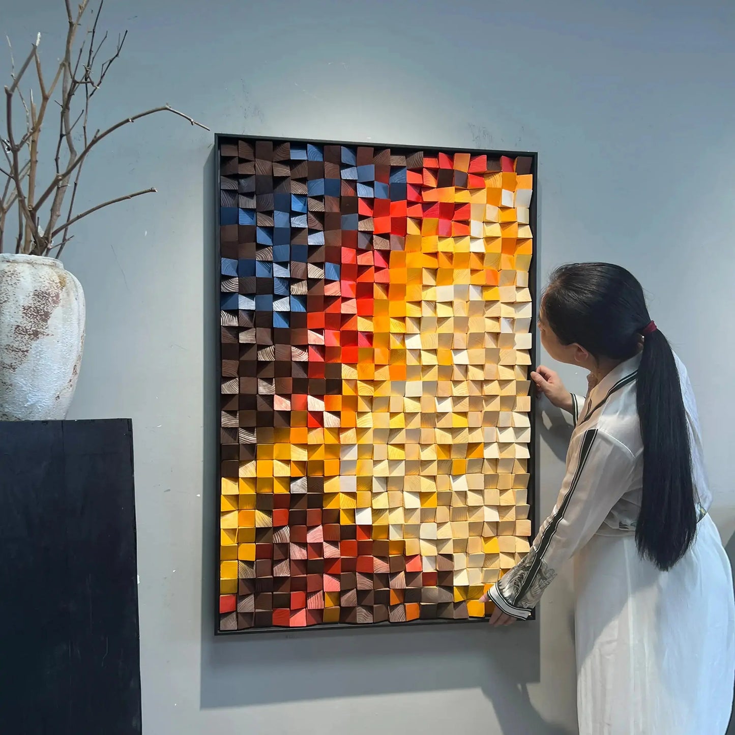 Artmeto 3D Pebble Mosaic Abstract Panel Artmeto Wood wall art