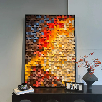 Artmeto 3D Pebble Mosaic Abstract Panel Artmeto Wood wall art