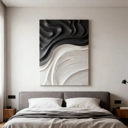 Beige & Caramel Wave Organic Flow Abstract 3D Relief Wall Decor Artmeto Wood wall art-1
