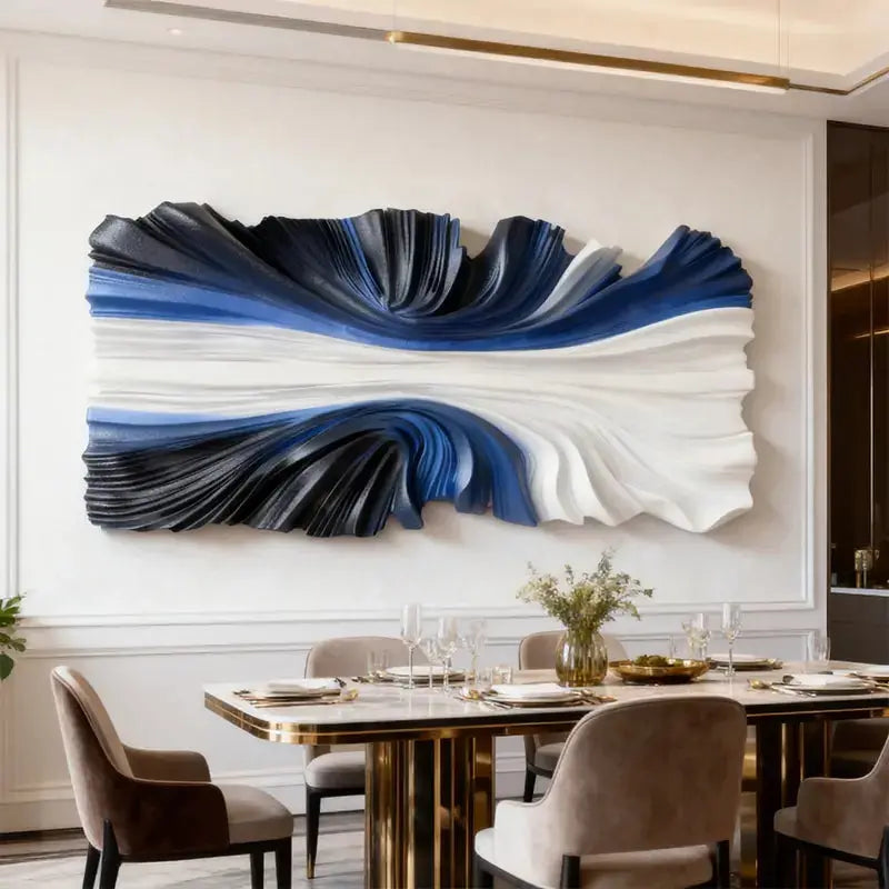 Brown & Cream Modern Gradient Wave 3D Relief Wall Sculpture（副本） Artmeto Wood wall art