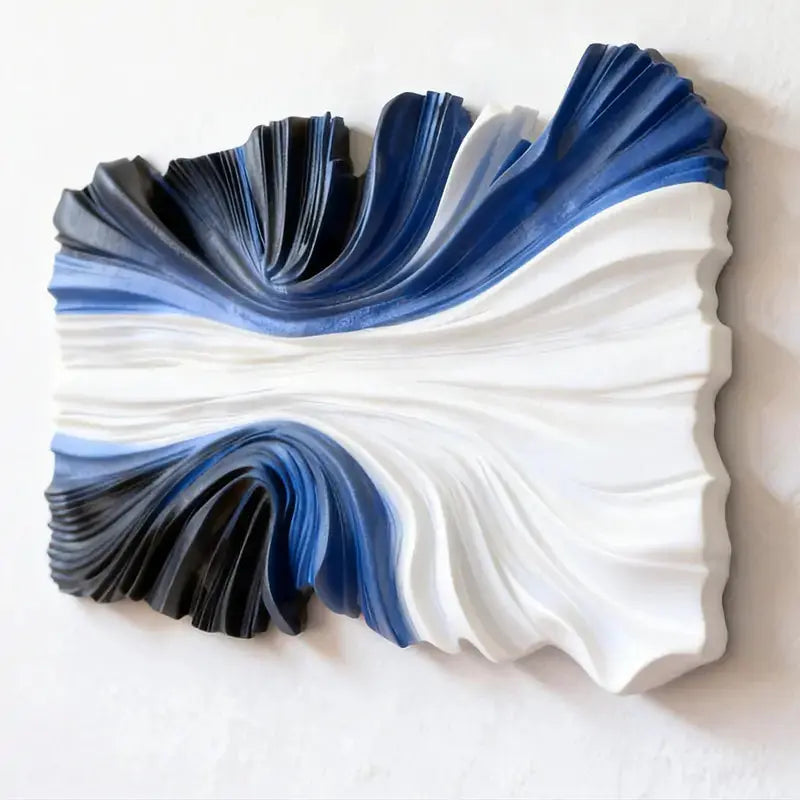 Brown & Cream Modern Gradient Wave 3D Relief Wall Sculpture（副本） Artmeto Wood wall art