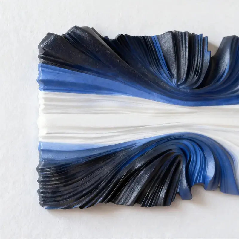 Brown & Cream Modern Gradient Wave 3D Relief Wall Sculpture（副本） Artmeto Wood wall art