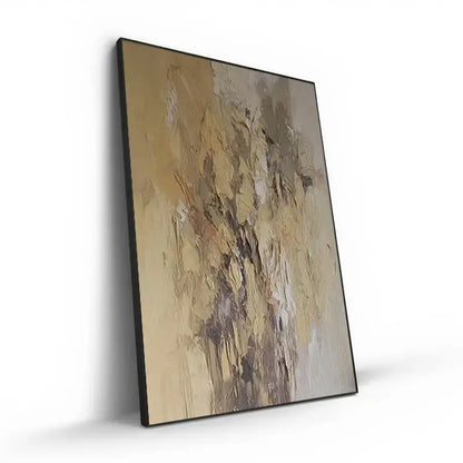 Contemporary Abstract Painting Textured Neutral Wall Art-Artmeto Artmeto Wood wall art