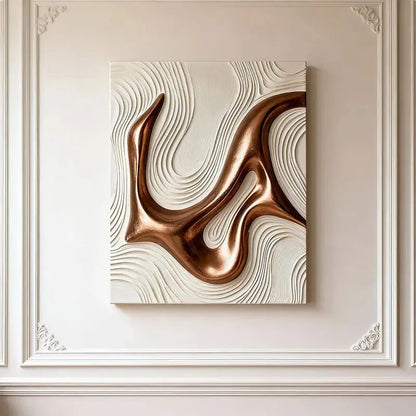 Copper Ripple Undulation 3D Relief Wall Decor Artmeto Wood wall art