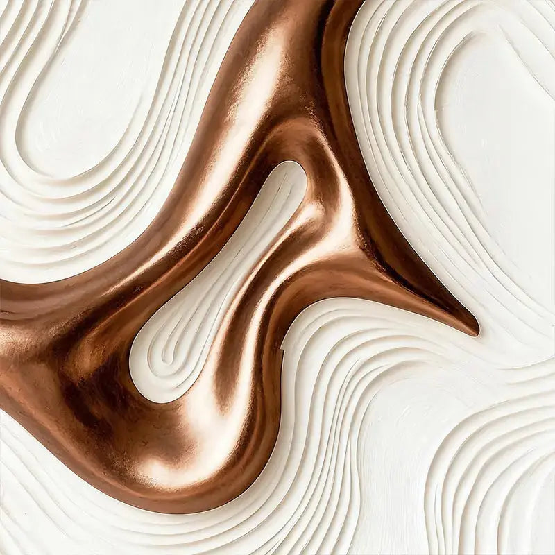 Copper Ripple Undulation 3D Relief Wall Decor Artmeto Wood wall art