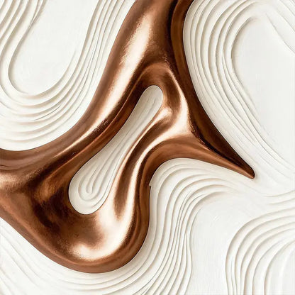 Copper Ripple Undulation 3D Relief Wall Decor Artmeto Wood wall art