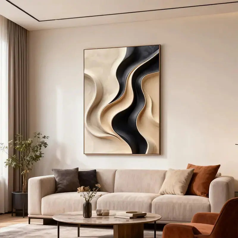 Copper Ripple Undulation 3D Relief Wall Decor Artmeto Wood wall art-3