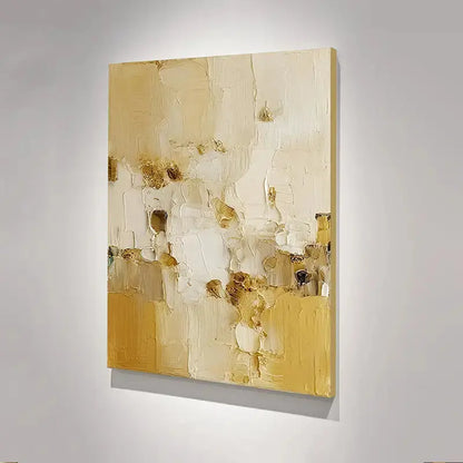 Cream Gold Textured Abstract Wall Art-Luxury Canvas-Artmeto Artmeto Wood wall art