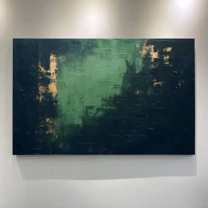 Dark Green Black Abstract Canvas Wall Art Modern Decor-Artmeto Artmeto Wood wall art