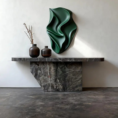 Deep Emerald Fabric-Inspired 3D Relief Wall Art Artmeto Wood wall art-3