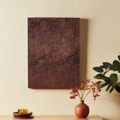 Earth Tone Abstract Art-Textured Clay Canvas Wall Decor-Artmeto Artmeto Wood wall art