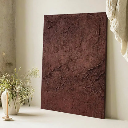 Earth Tone Abstract Art-Textured Clay Canvas Wall Decor-Artmeto Artmeto Wood wall art