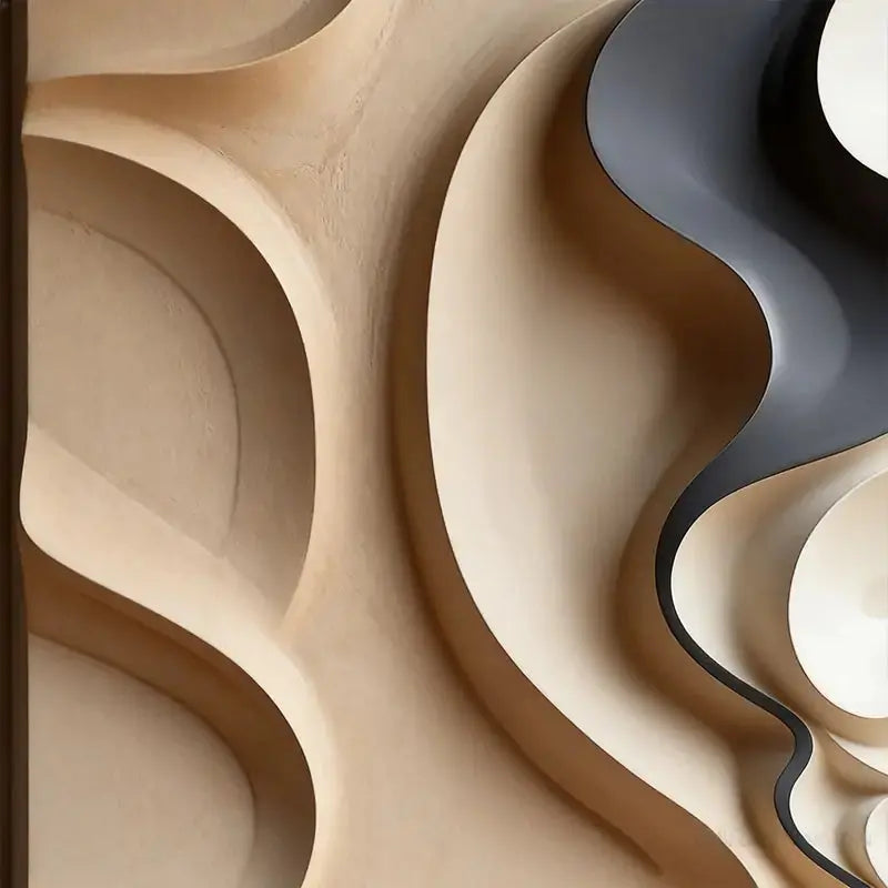 Earthy Gradient Circular 3D Wood Relief Wall Art Modern Textured Design（副本） Artmeto Wood wall art