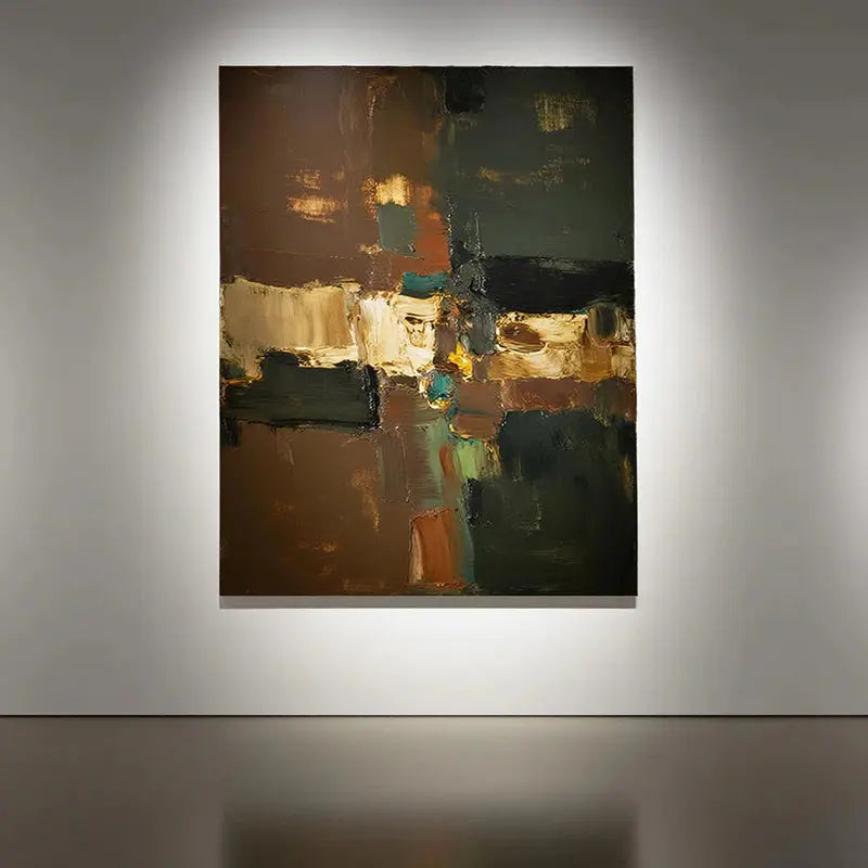 Earthy Tone Textured Abstract Wall Art-Modern Canvas Decor-Artmeto Artmeto Wood wall art