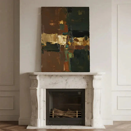 Earthy Tone Textured Abstract Wall Art-Modern Canvas Decor-Artmeto Artmeto Wood wall art