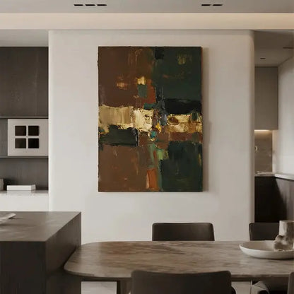 Earthy Tone Textured Abstract Wall Art-Modern Canvas Decor-Artmeto Artmeto Wood wall art