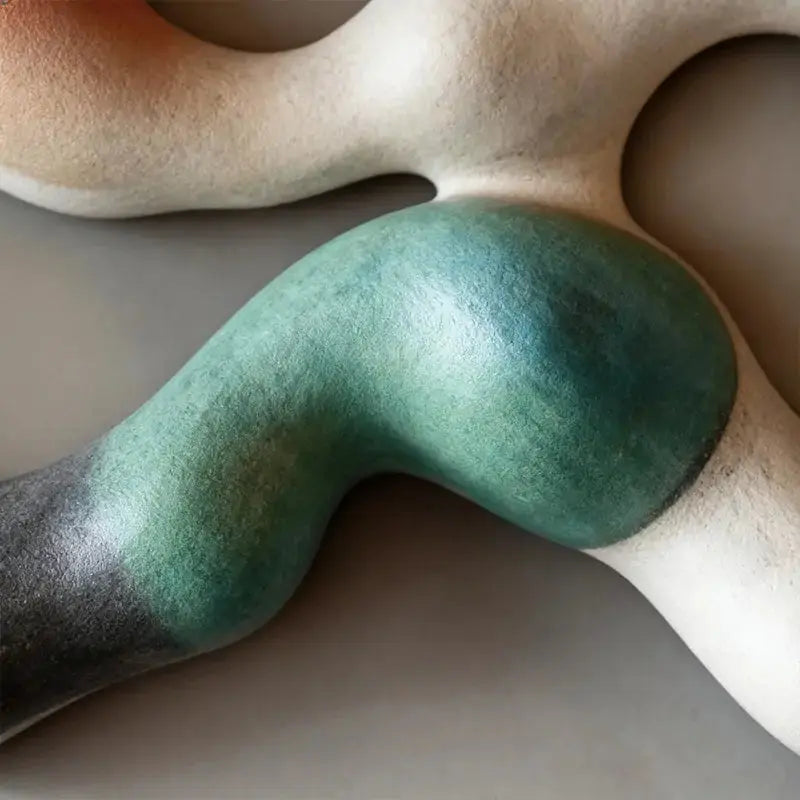 Earthy Tones Multi-Color Fluid Form Organic Abstract 3D Wall Sculpture Artmeto Wood wall art-4