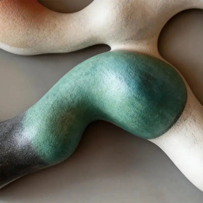 Earthy Tones Multi-Color Fluid Form Organic Abstract 3D Wall Sculpture Artmeto Wood wall art-4
