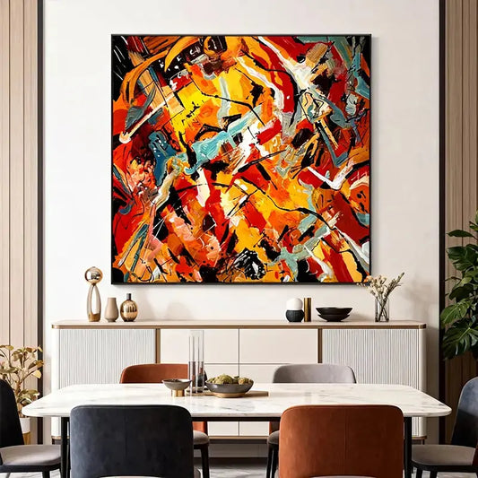 Modern Minimalist Abstract Art | White Gold Canvas Painting-Artmeto（副本） Artmeto Wood wall art