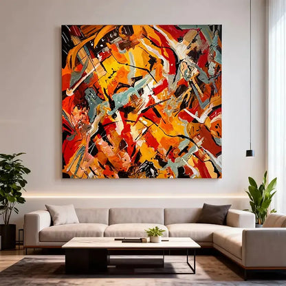 Modern Minimalist Abstract Art | White Gold Canvas Painting-Artmeto（副本） Artmeto Wood wall art