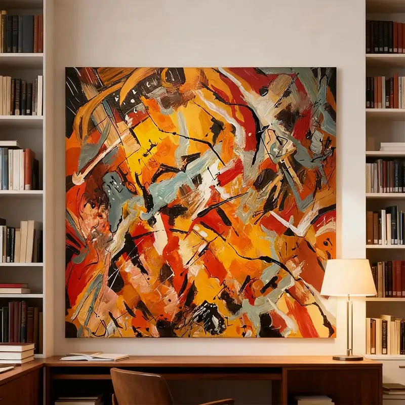 Modern Minimalist Abstract Art | White Gold Canvas Painting-Artmeto（副本） Artmeto Wood wall art