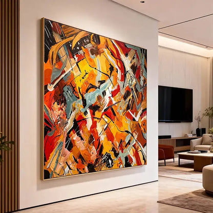 Modern Minimalist Abstract Art | White Gold Canvas Painting-Artmeto（副本） Artmeto Wood wall art