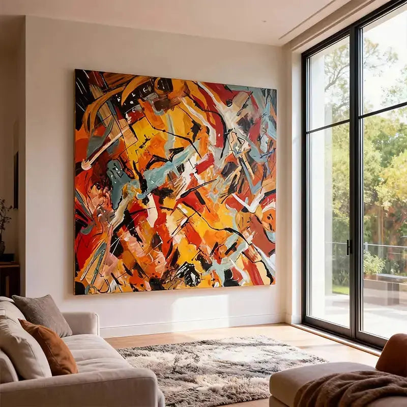 Modern Minimalist Abstract Art | White Gold Canvas Painting-Artmeto（副本） Artmeto Wood wall art