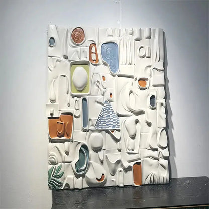 Ethereal Cream Currents Neutral Tone 3D Wall Sculpture（副本） Artmeto Wood wall art