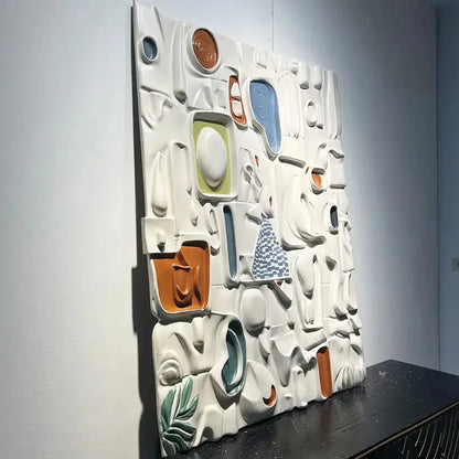 Ethereal Cream Currents Neutral Tone 3D Wall Sculpture（副本） Artmeto Wood wall art