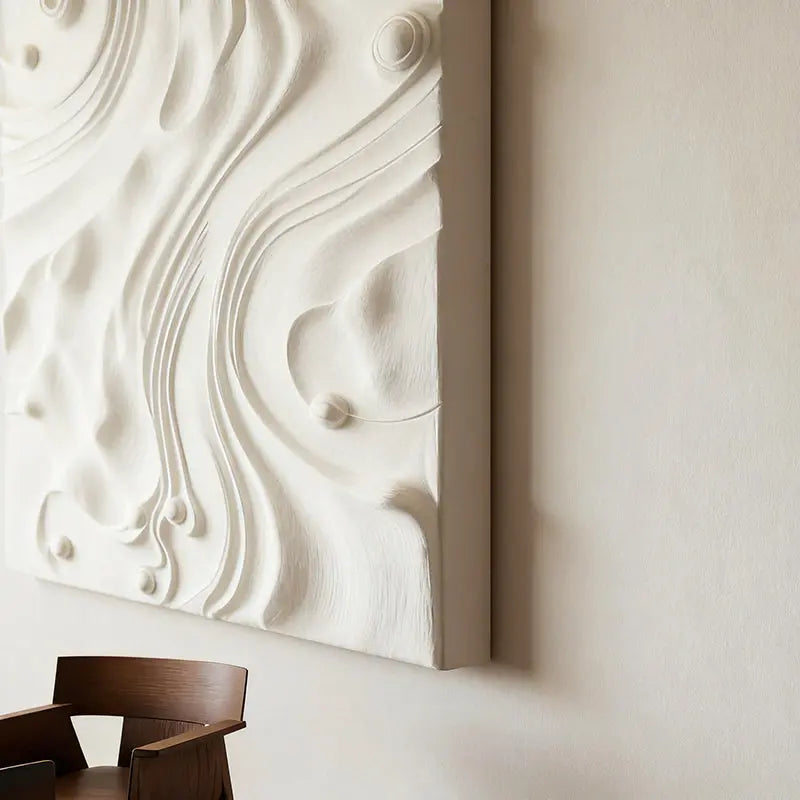 Fan Shape Gradient 3D Wood Relief Sculpture - Modern Minimalist Decor Artmeto Wood wall art-5