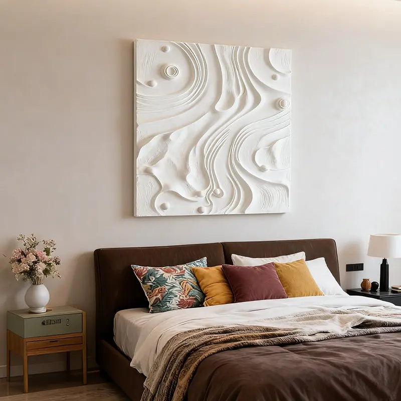 Fan Shape Gradient 3D Wood Relief Sculpture - Modern Minimalist Decor Artmeto Wood wall art-7