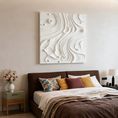 Fan Shape Gradient 3D Wood Relief Sculpture - Modern Minimalist Decor Artmeto Wood wall art-7