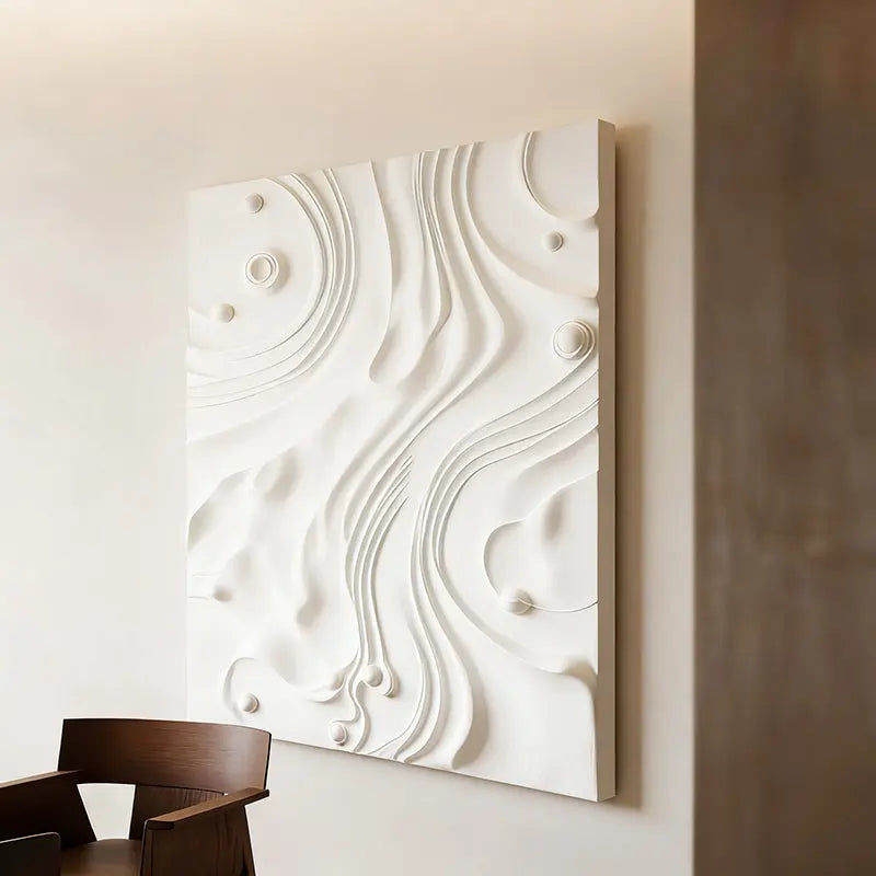 Fan Shape Gradient 3D Wood Relief Sculpture - Modern Minimalist Decor Artmeto Wood wall art-8