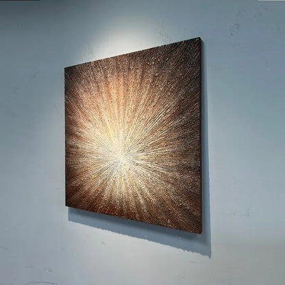 Gold Radiant Textured Wall Art-Luxury Abstract Canvas-Artmeto Artmeto Wood wall art